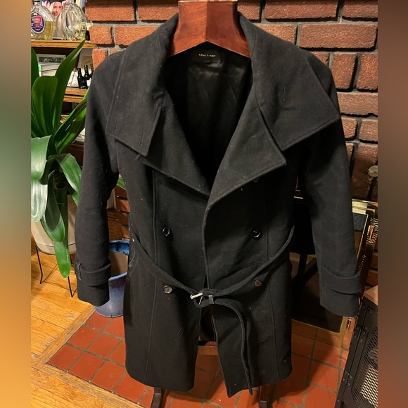 Mackage classic fine Italian wool and leather coat size Sin great condition - Picture 2 of 15